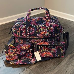 Vera Bradley in Midnight Wildflowers - Weekender Bag, Wristlet and Pencil Pouch